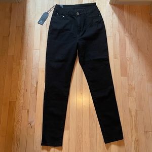 Super high rise black jeans